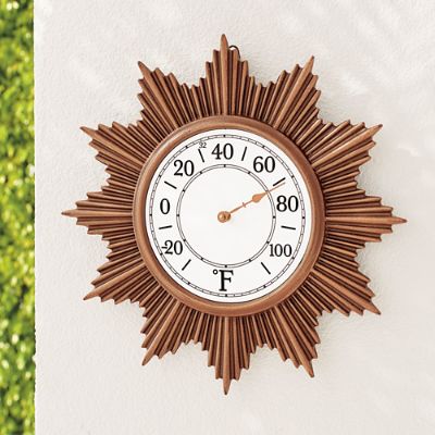 Sunburst Outdoor Wall Thermometer Grandin Road