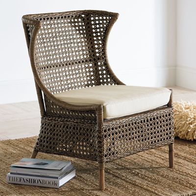 Rattan Chairs and Ottoman | Grandin Road