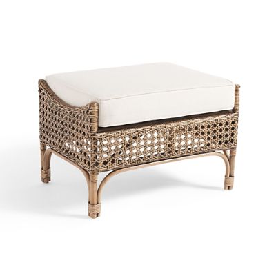 Rattan Curved Ottoman | Grandin Road
