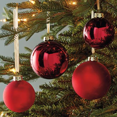 Solid Color Ornaments, Set of Eight | Grandin Road