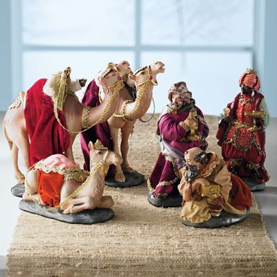 Nativity Kings and Camels, Set of Six Grandin Road
