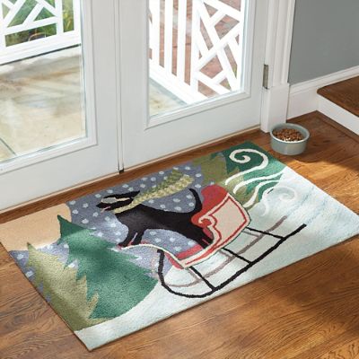 Sleigh Riding Dog Entry Mat Grandin Road