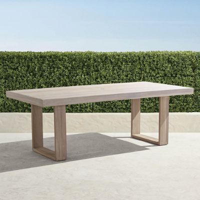 Weathered teak outdoor dining table new arrivals