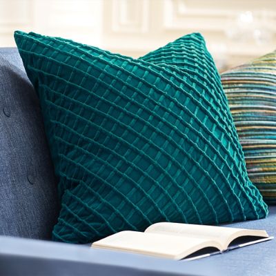 Textured Velvet Throw Pillow Grandin Road