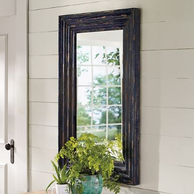 Blue Wood Frame Mirror | Grandin Road