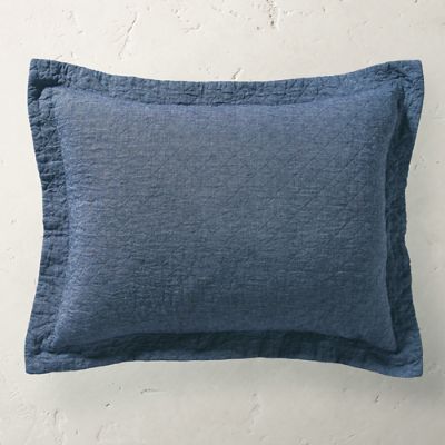 Linen Quilted Pillow Sham Grandin Road