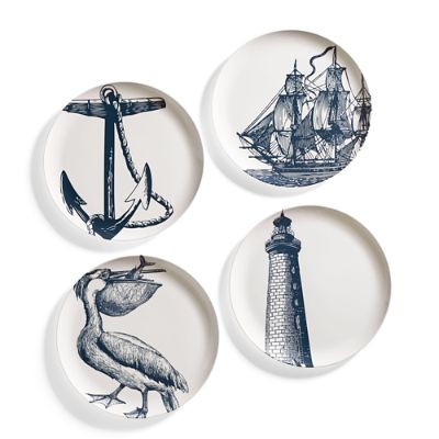 Nautical Salad Plates, Set of Four Grandin Road