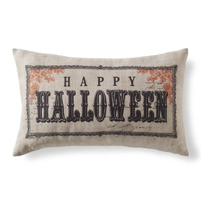 Happy Halloween Vintage Pillow | Grandin Road