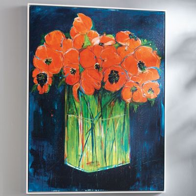 油絵アート（green flower） 楽天市場】篠崎晴夫 緑の背景の黄色い花 花 絵画 油絵 静物画