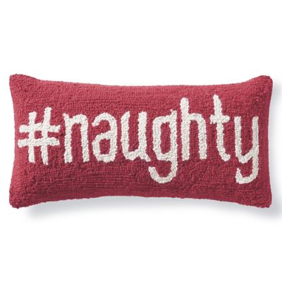 Naughty Hashtag Pillow Grandin Road