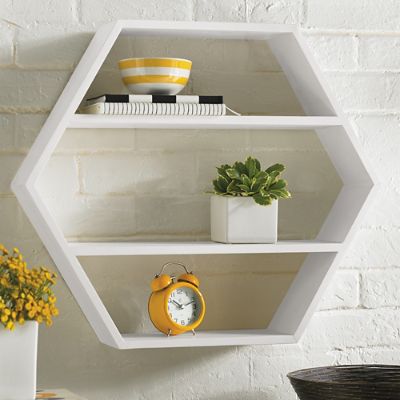 Hexagon Wood Shelf Grandin Road