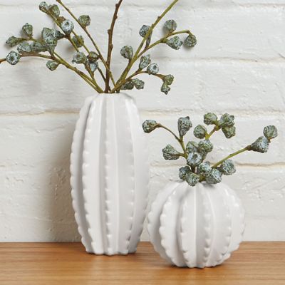 Ceramic Cactus Vases, Set of Two | Grandin Road