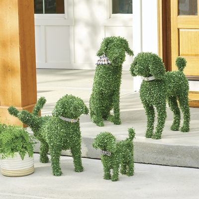 Faux Boxwood Garden Dog, Pepe | Grandin Road