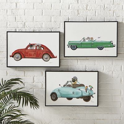 Dogs in Cars Wall Art | Grandin Road
