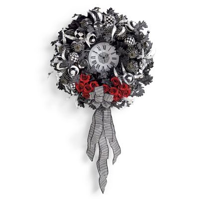 Tick Tock Halloween Wreath | Grandin Road