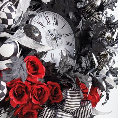 Tick Tock Halloween Wreath | Grandin Road