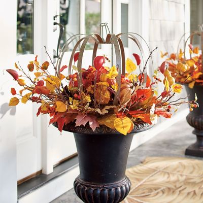 Fall Front Porch Planter Fall Urn Filler for Outdoors Fall Floral