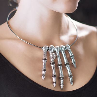 Skeleton Hand Necklace Grandin Road