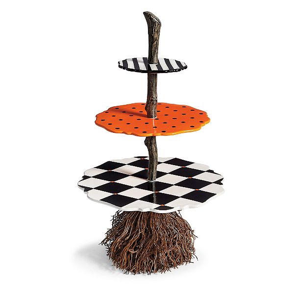Image of Halloween Cute Broomstick 3-Tiered Server