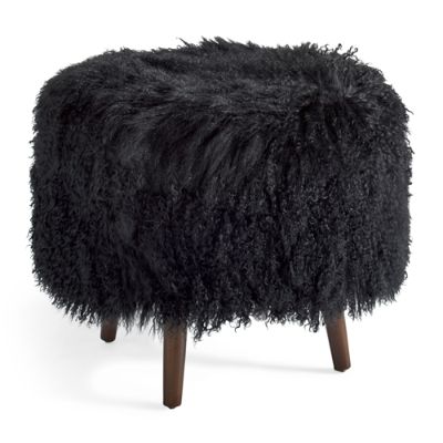 Mongolian Sheep Fur Cover for Birdie Ottoman Grandin Road