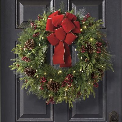 KDS Live Red Natural Christmas Wreath Supply List