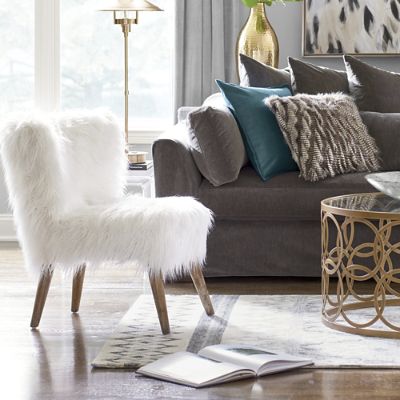 Fur chairs discount for living room