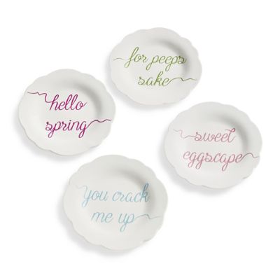 Easter Word Plates, Set of Four Grandin Road