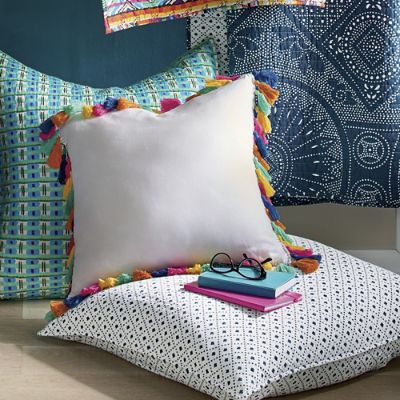 Rainbow discount tassel pillow