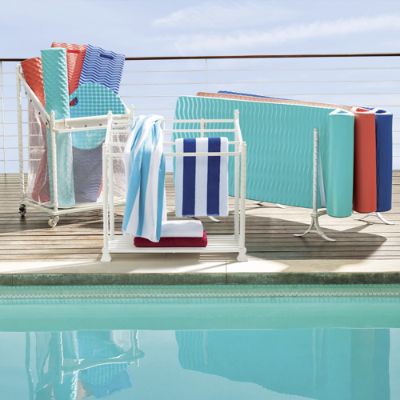 Towel storage best sale for pool area