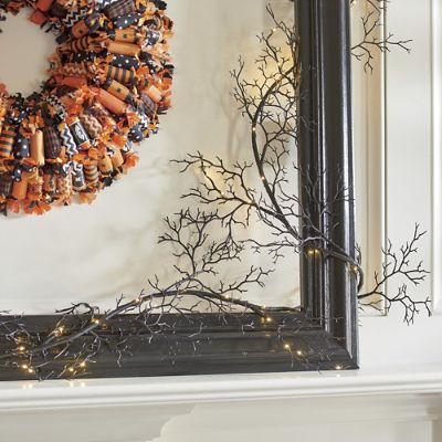Prelit Black Branch Garland Grandin Road