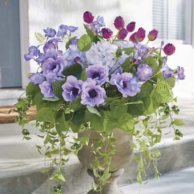 Purple Blooming Blossom Urn Filler Grandin Road