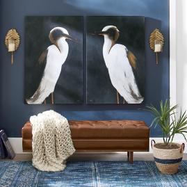 White Heron Wall Art