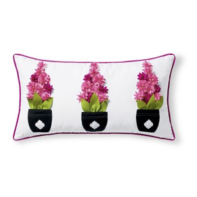 Topiary Outdoor Lumbar Pillow, Pink Grandin Road