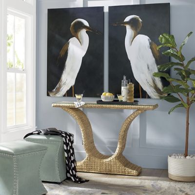 Newport Woven Console Table | Grandin Road