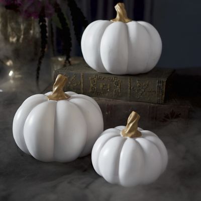 White Pumpkins, Set of Three | Grandin Road