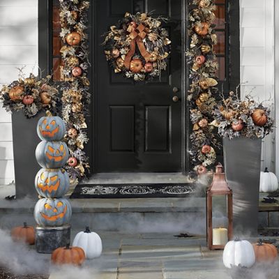 Pre-lit Jack-O-Lantern Topiary | Grandin Road