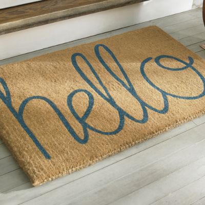 Hello Coir Door Mat Grandin Road