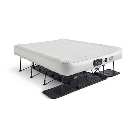 Ivation EZ-Bed (Twin) Air Mattress with Frame & Rolling Case, Self Inflatable, Blow