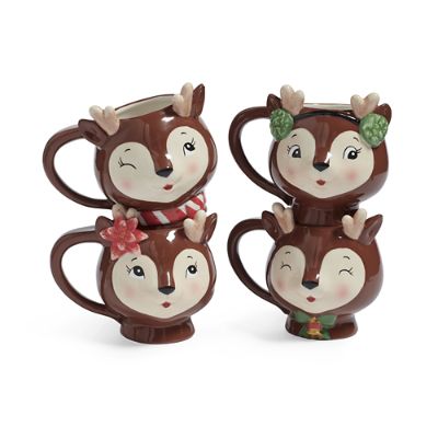 Reindeer Mugs II, Set of Four Grandin Road