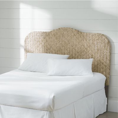 White on sale woven headboard