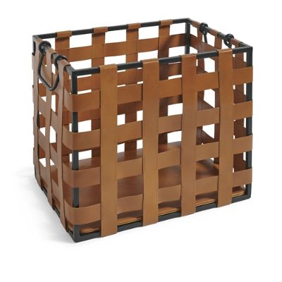 Leather Magazine Basket Grandin Road