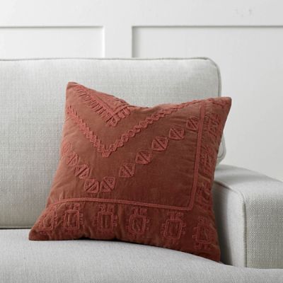 Embroidered Velvet Pillow Grandin Road