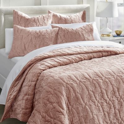 Floral Stitch Velvet Quilt Grandin Road