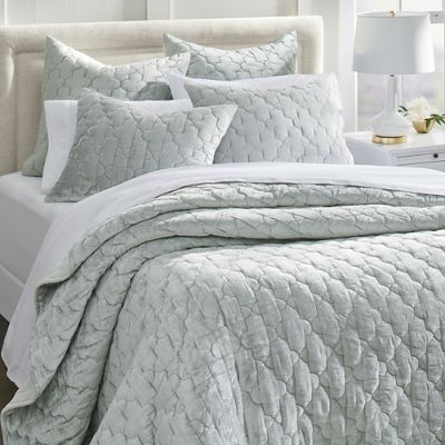 Trellis Stitch Velvet Quilt Grandin Road