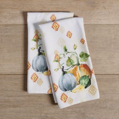 Pumpkin Patch Kitchen Towels, Set of Two Grandin Road