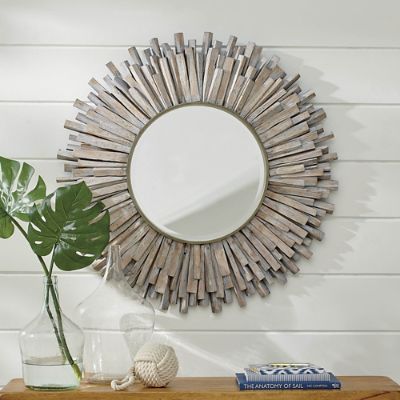 Natural Wood Sunburst Mirror Grandin Road
