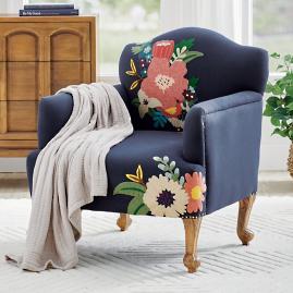 Astrid Embroidered Armchair