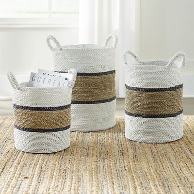 Remy Baskets, Set of Three | Grandin Road