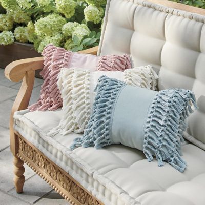 Fringe Lumbar Outdoor Pillow Grandin Road