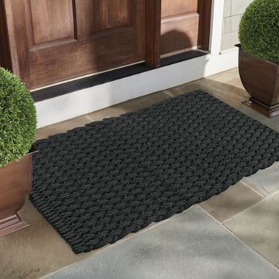 Thick Rubber Plaid Door Mats for Outdoor Kitchen Carpet Rugs Non